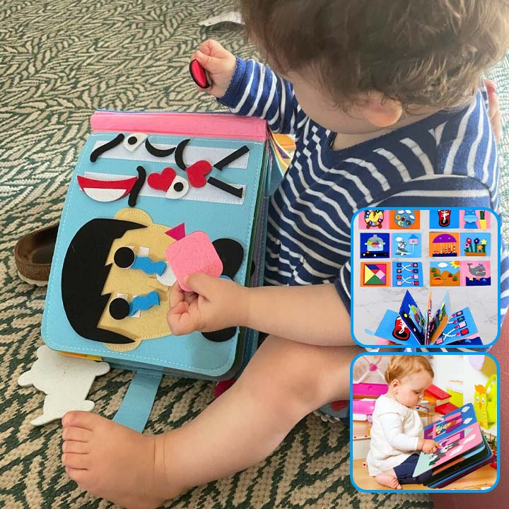 Jeu éducatif | livre d'activité lavable EASY PLAYBOOKS™ - Kits BéBé et Maman