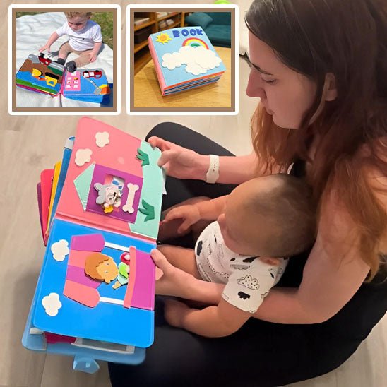 Jeu éducatif | livre d'activité lavable EASY PLAYBOOKS™ - Kits BéBé et Maman