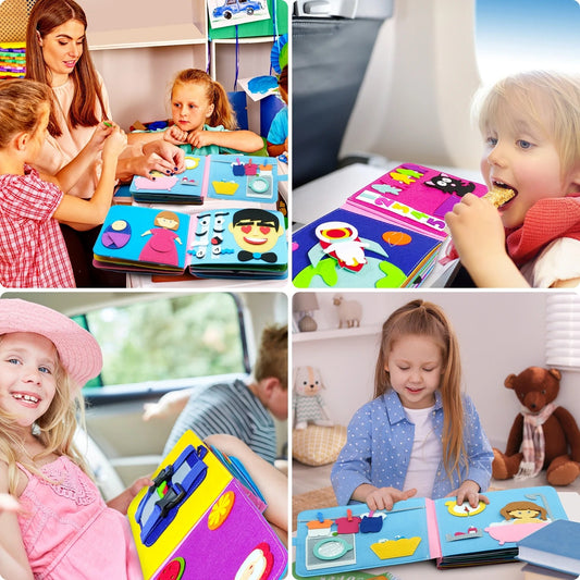 Jeu éducatif | livre d'activité lavable EASY PLAYBOOKS™ - Kits BéBé et Maman